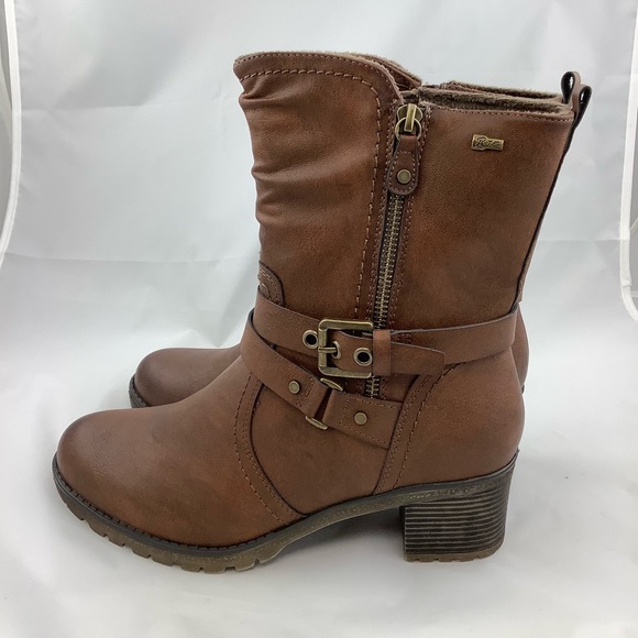 NEW ReLife Fiona Heeled Ankle Boot in Brown - Picture 2 of 7